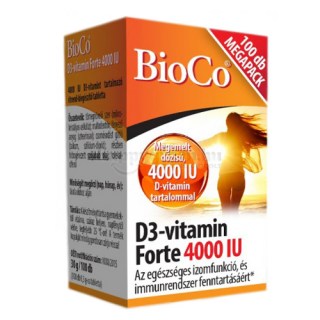 BioCo D3-vitamin Forte 4000 NE Tabletta, 100 db
