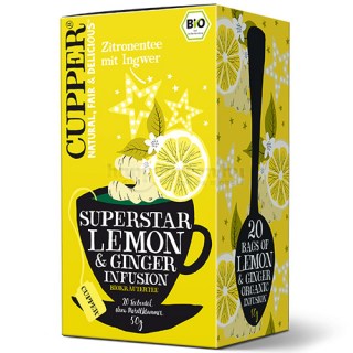 Cupper Bio Lemon & Ginger Tea, 20 db