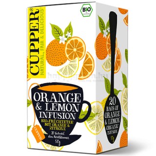 Cupper Bio Orange & Lemon Tea, 20 db