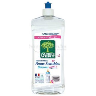 L'Arbre Vert Családbarát Mosogatószer Érzékeny Bőrre, 750 ml