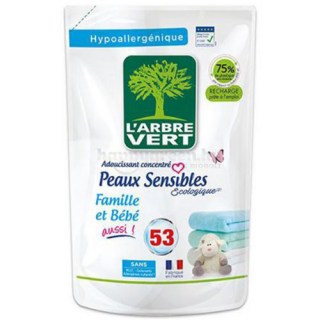 L'Arbre Vert Textilöblítő Utántöltő Érzékeny Bőrre a Babának és a Családnak, 800 ml